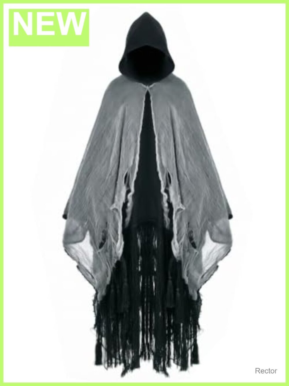 Unisex Hooded Grim Reaper Cloak Halloween Cosplay Cape Robe